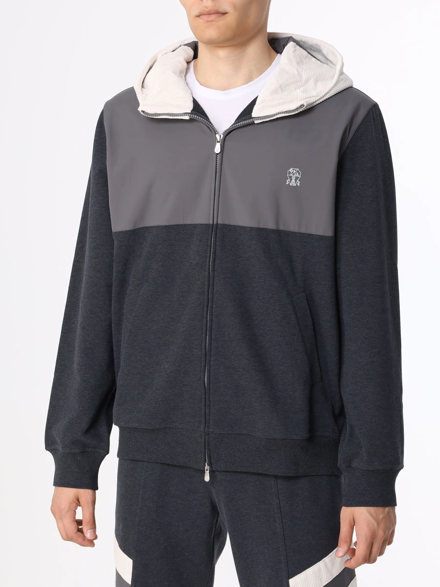 Костюм хлопковый BRUNELLO CUCINELLI MTU143129G/MTU143152G CVP31 Серый  Фото 4