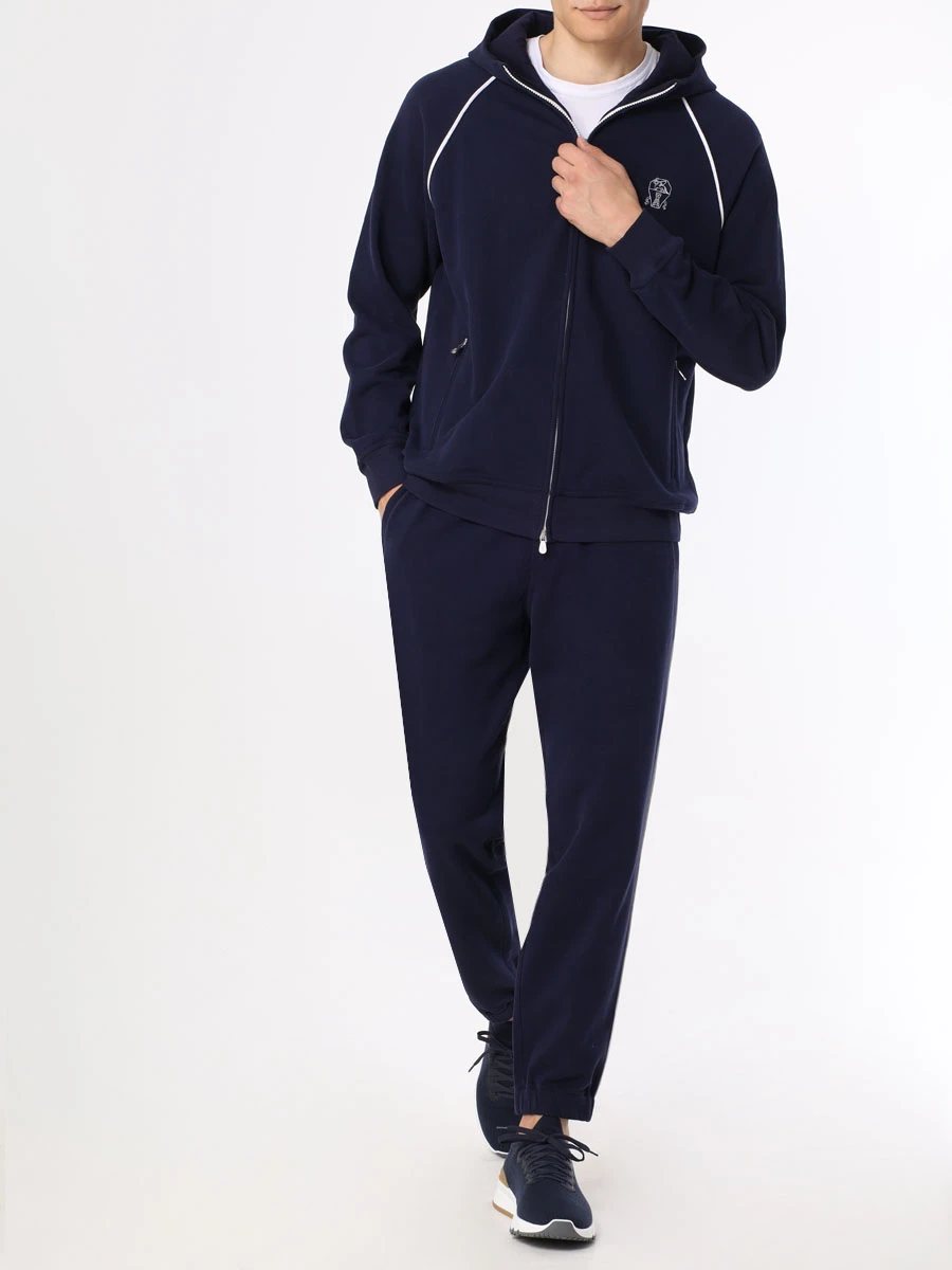 Костюм хлопковый BRUNELLO CUCINELLI MTU143109G/MTU143374G CU94 Синий  Фото 2