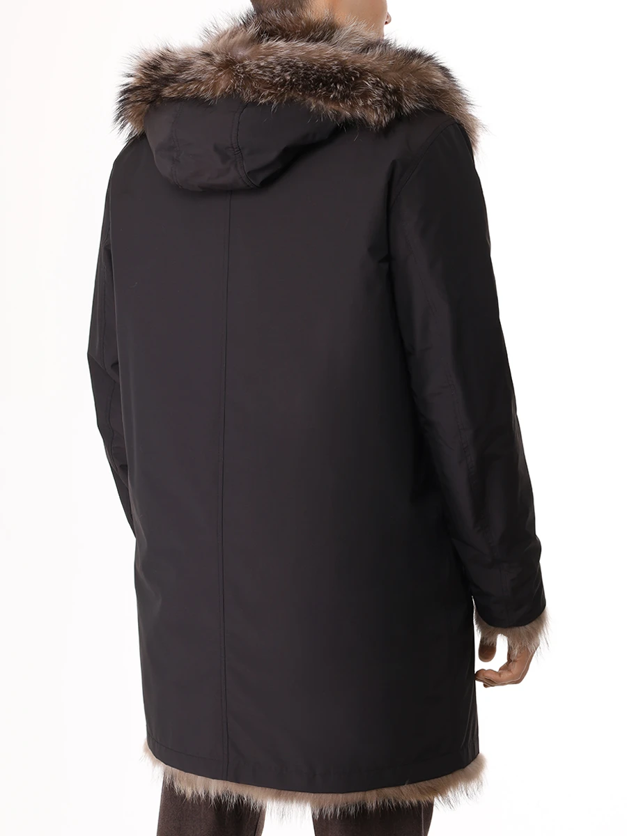 Парка двусторонняя из меха енота FERRE Realkrb Коричневый  Фото 3