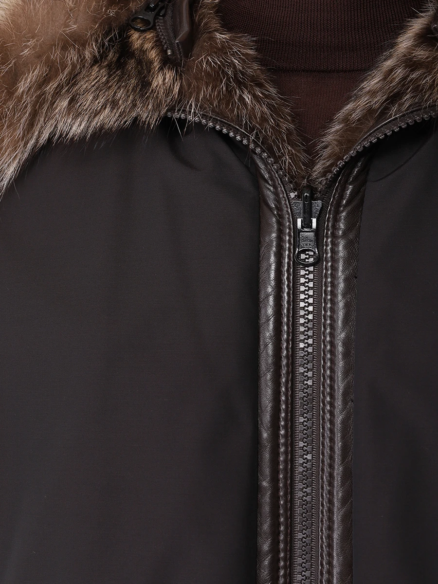 Парка двусторонняя из меха енота FERRE Realkrb Коричневый  Фото 6