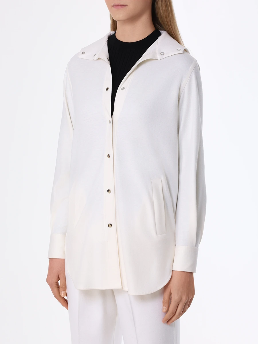Рубашка шерстяная KITON D54435S067640100B Белый  Фото 4