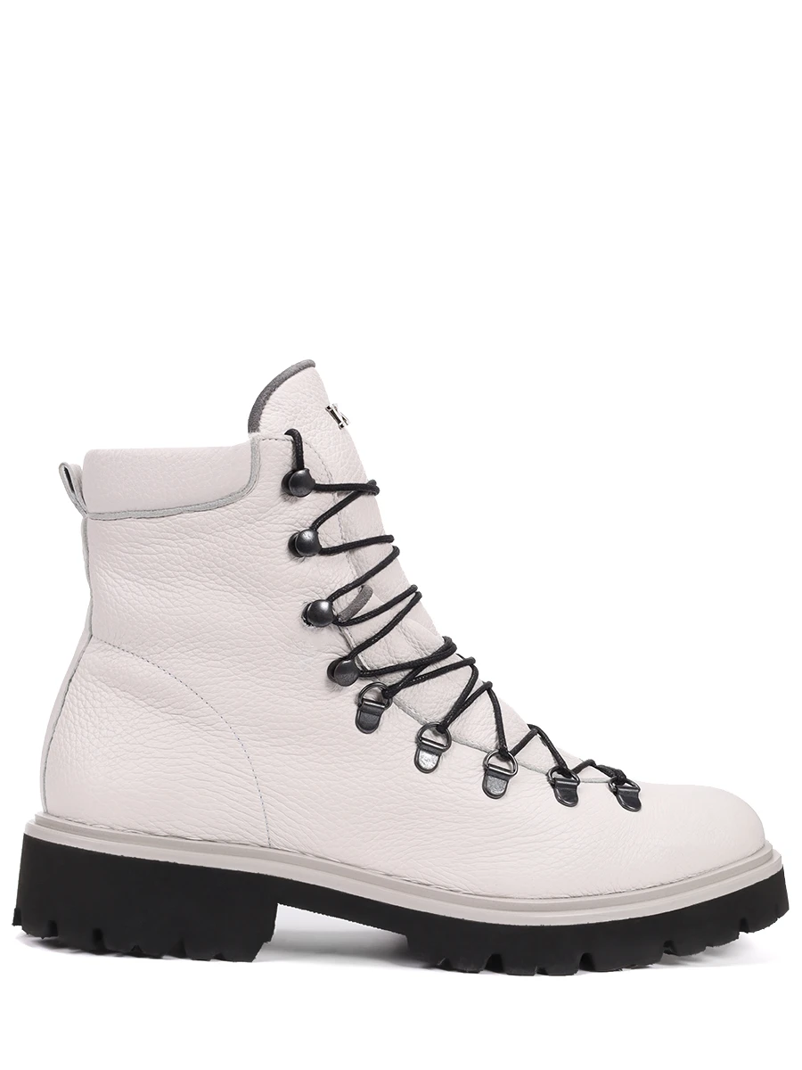 Ботинки кожаные на меху KITON D54808AX04R993000F, размер 39, цвет белый