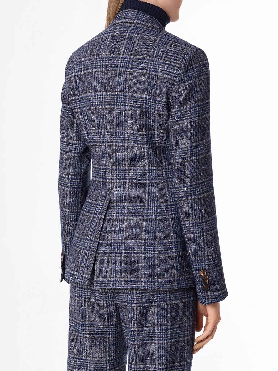 Костюм в клетку KITON D50514K0524B02/D50105K0524B02 Синий  Фото 3