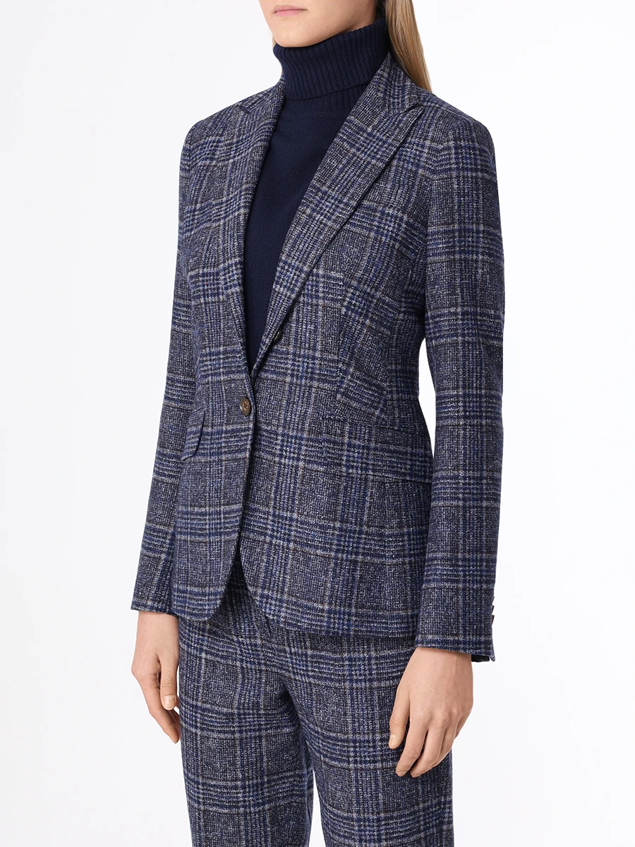 Костюм в клетку KITON D50514K0524B02/D50105K0524B02 Синий  Фото 4