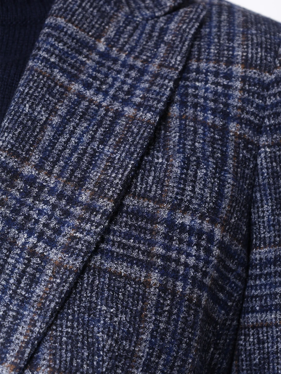 Костюм в клетку KITON D50514K0524B02/D50105K0524B02 Синий  Фото 5