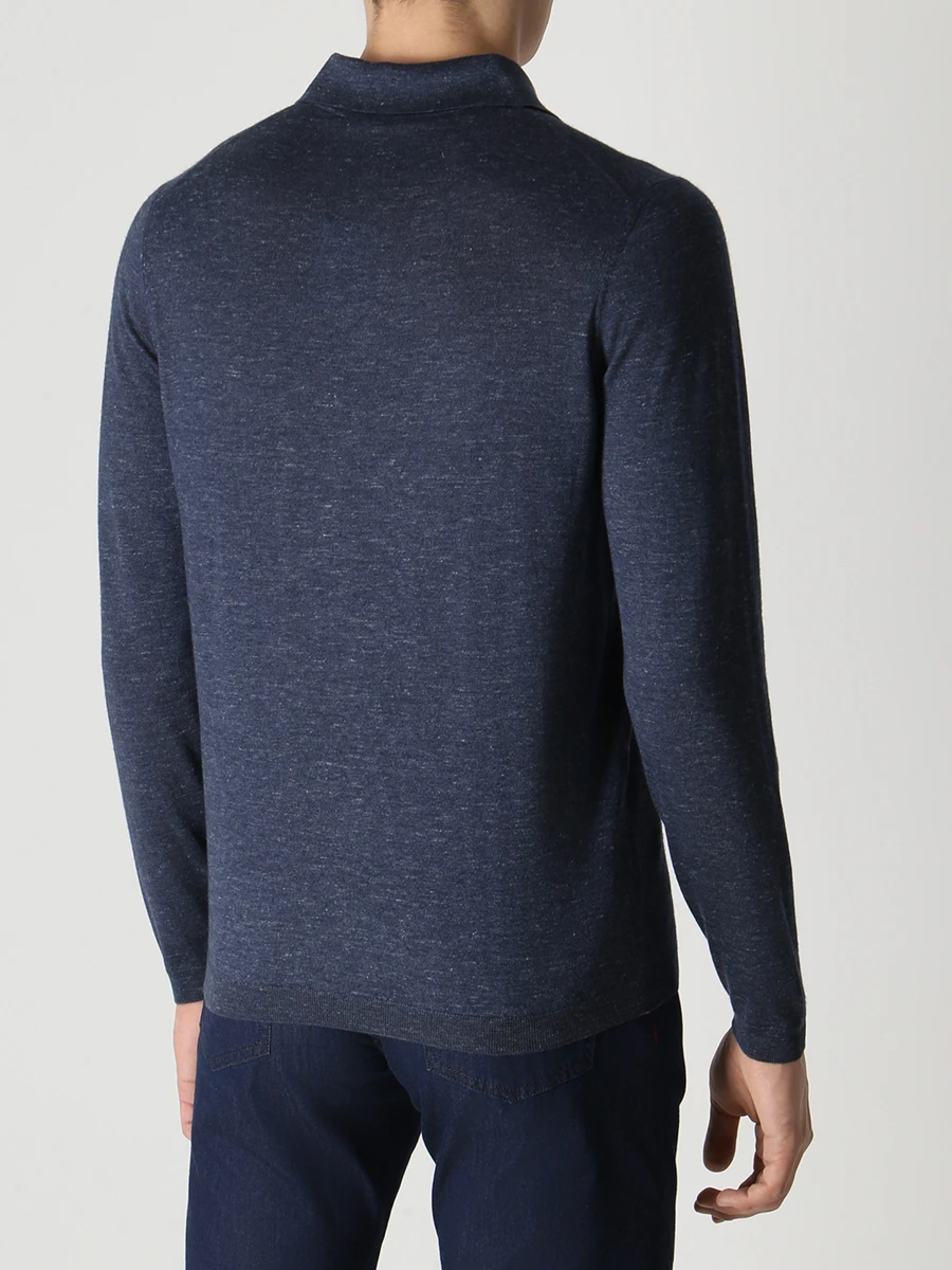 Поло из кашемира и шелка STILE LATINO MGM12307 B19 Синий  Фото 3