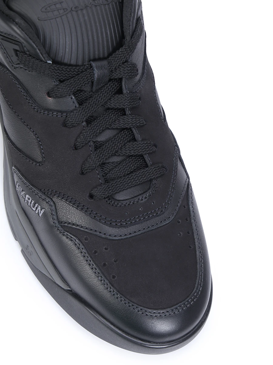 Кроссовки кожаные Hy-Run SANTONI MBHR21908ANERJSSN01 Черный  Фото 5