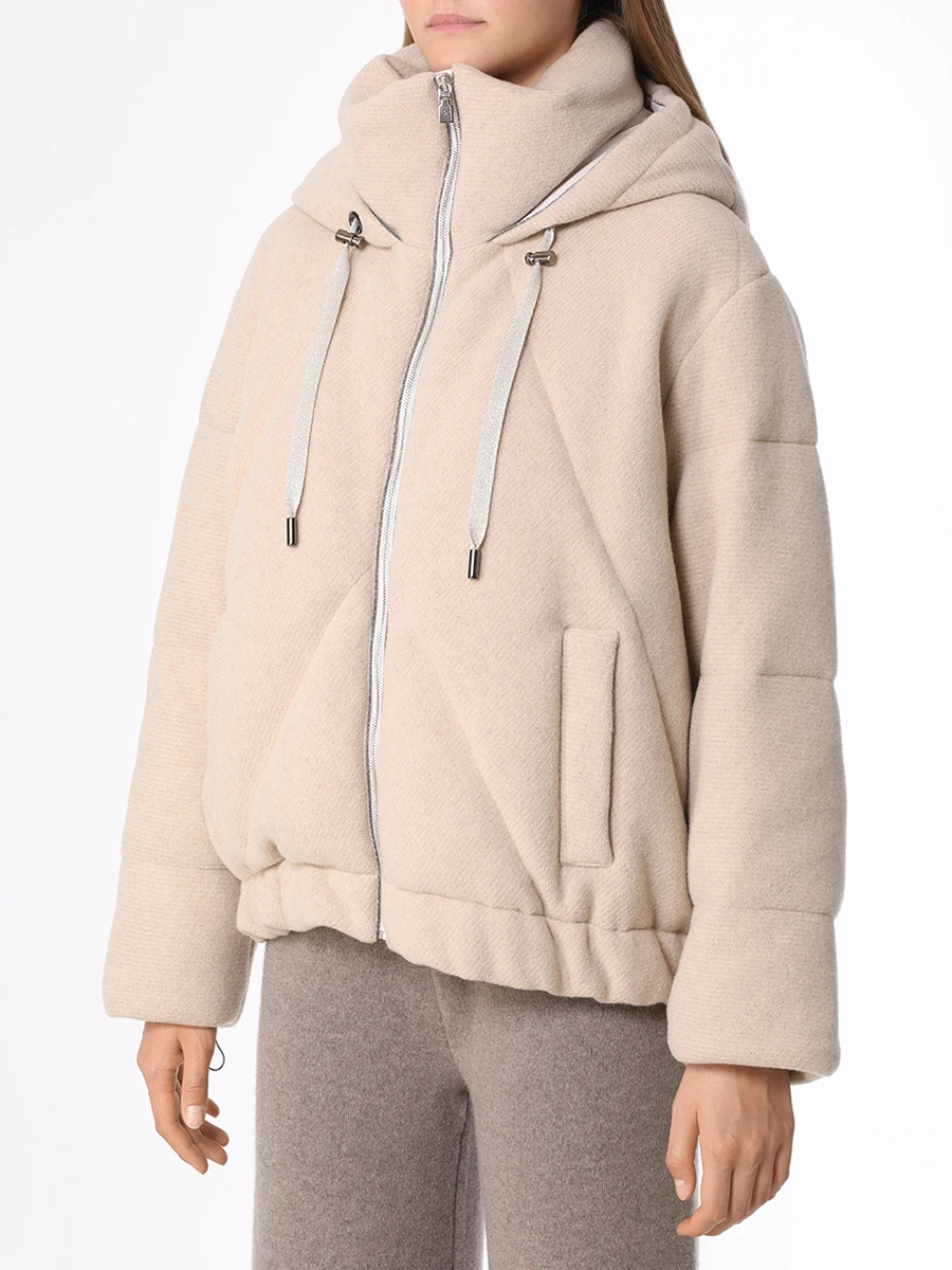 Пуховик шерстяной RINDI MOD.R22/230 Бежевый  Фото 4