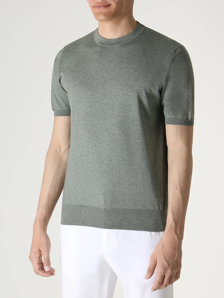Футболка хлопковая FIORONI CASHMERE MK26620A1 Y-23 Y8 Зеленый  Фото 4