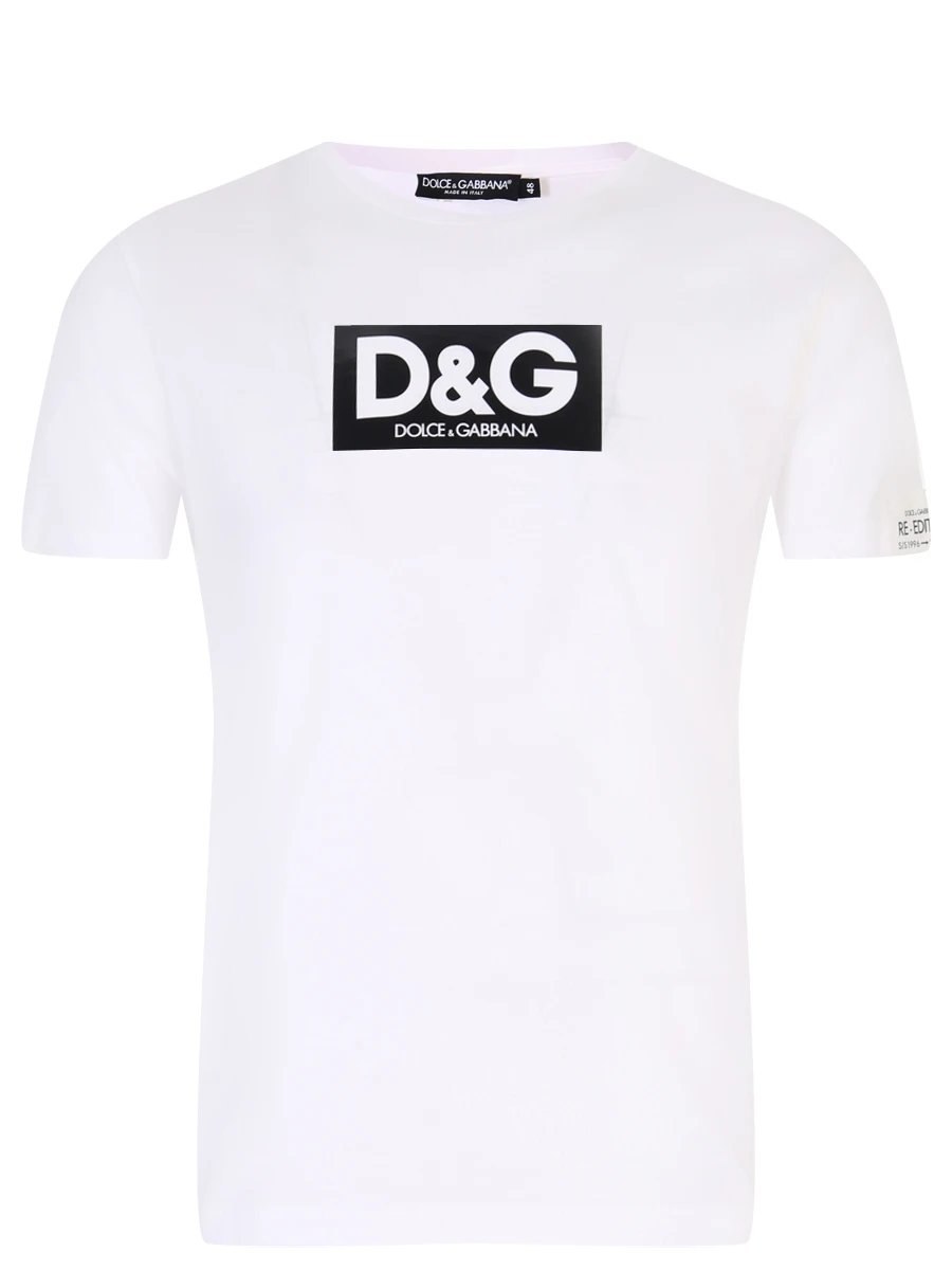 Футболка хлопковая DOLCE & GABBANA G8QI4T FU7EQ W0800 Белый  Фото 2