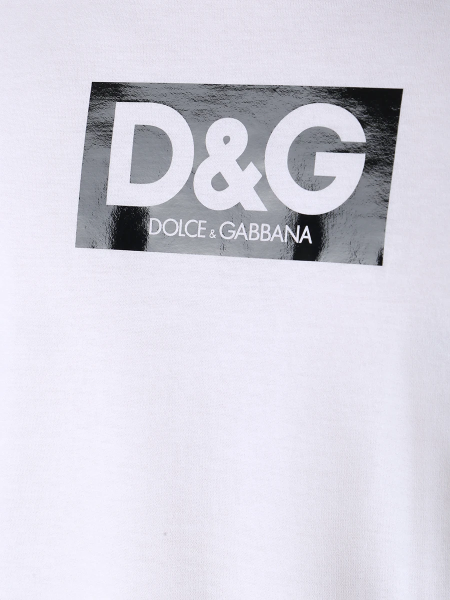 Футболка хлопковая DOLCE & GABBANA G8QI4T FU7EQ W0800 Белый  Фото 6