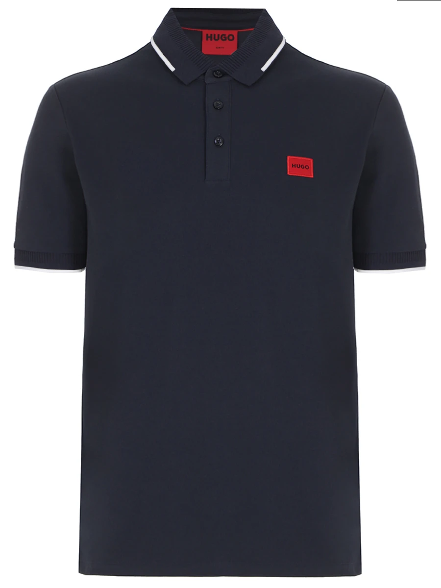 

Поло Slim Fit хлопковое, Синий, 50490775/406