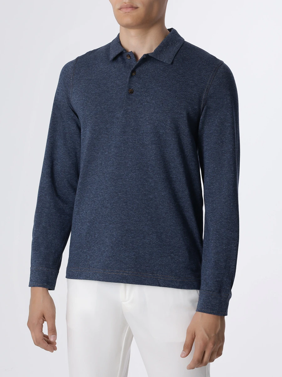 Поло хлопковое CANALI MJ01988/300/T0822 Синий  Фото 4
