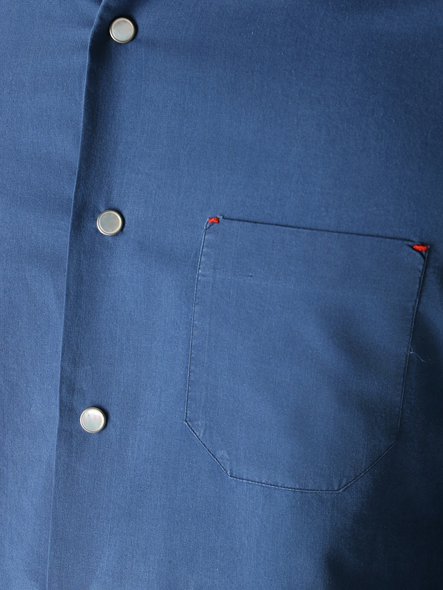 Рубашка Slim Fit хлопковая KITON UMCNERCH0841602000 Синий  Фото 5