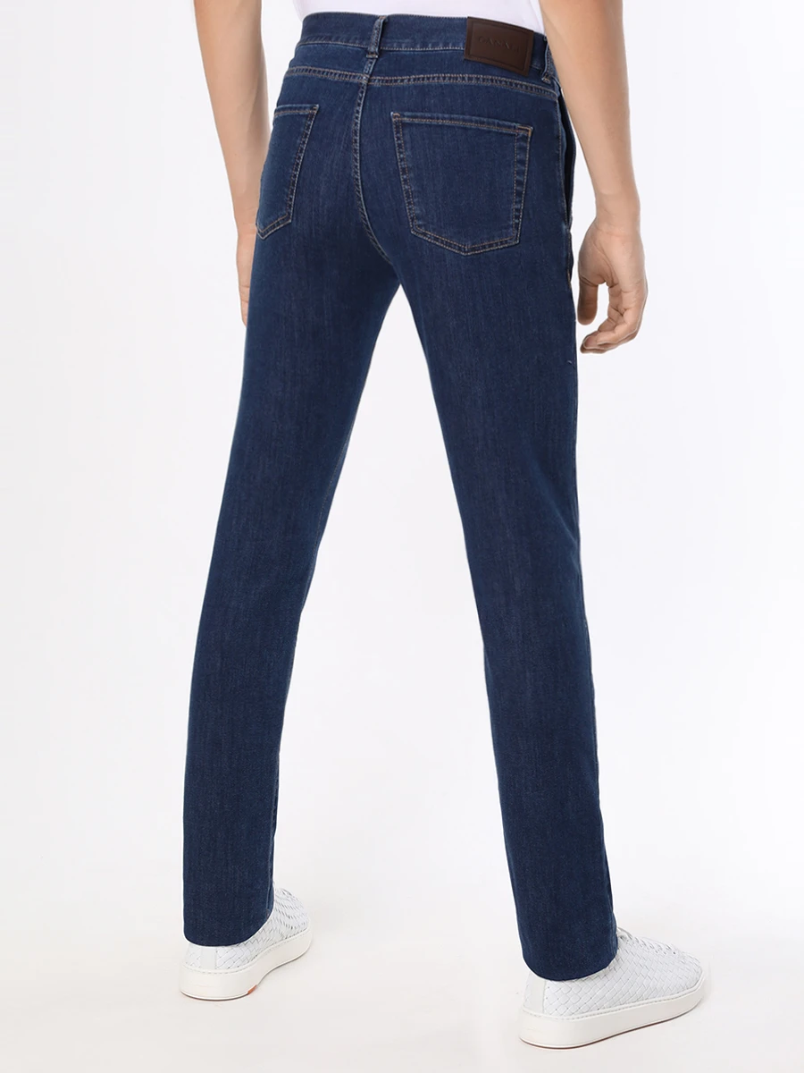 Джинсы Regular Fit хлопковые CANALI PD01033/301/91705 Деним  Фото 3