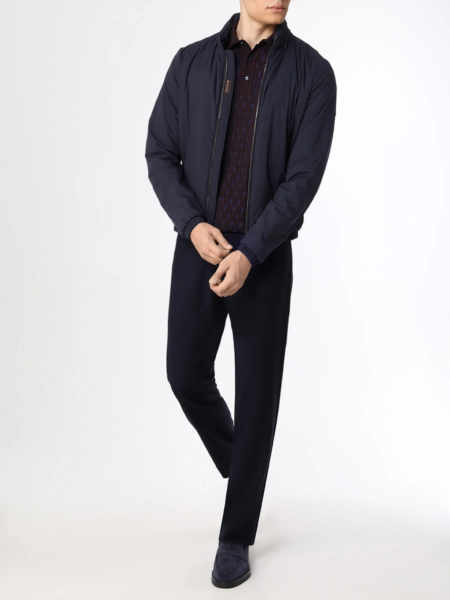 Джинсы Regular Fit шерстяные CANALI PR01256/302/91506 Темно- Синий  Фото 2