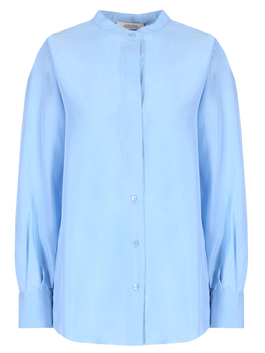 Рубашка шелковая DOROTHEE SCHUMACHER 249116 831, размер 48, цвет голубой
