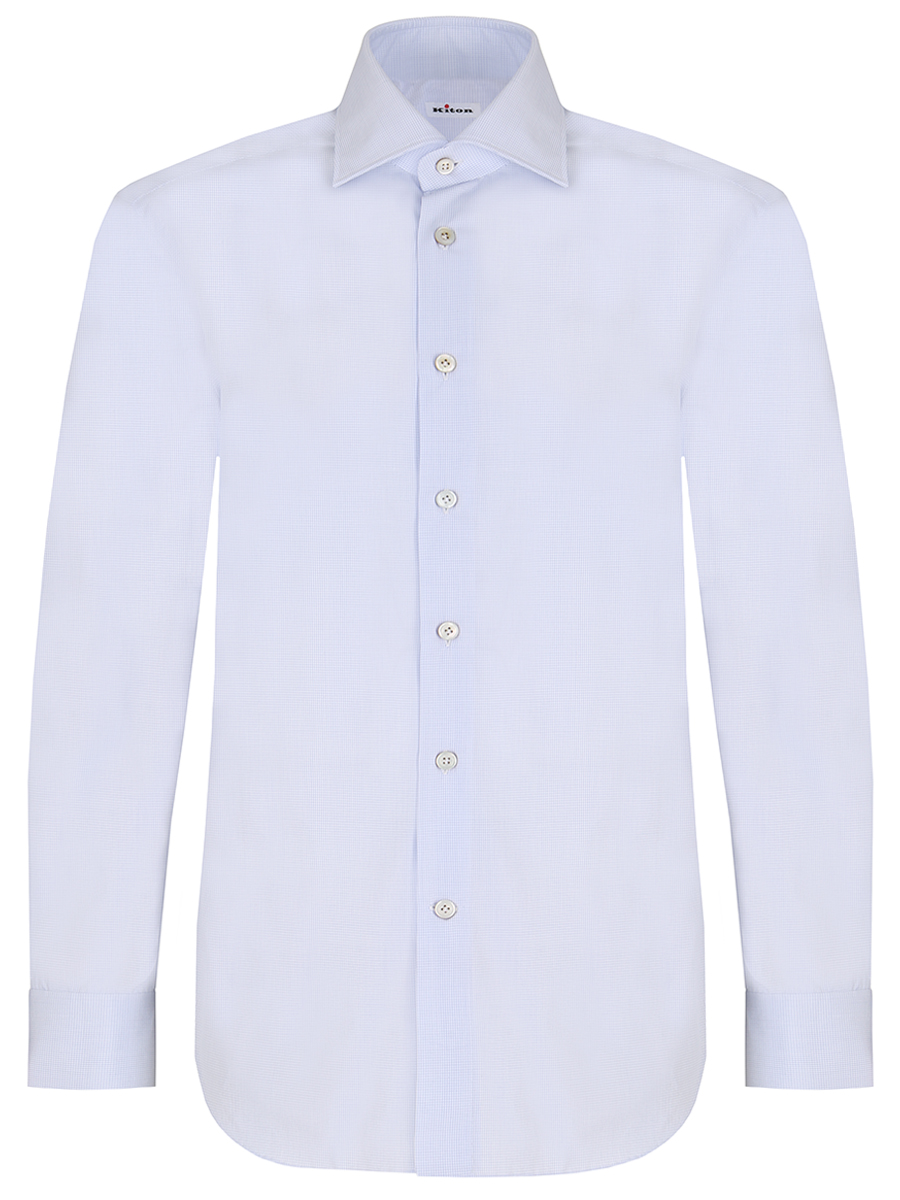 Рубашка Slim Fit хлопковая в клетку KITON