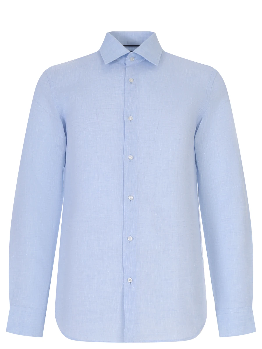 

Рубашка Slim Fit льняная, Голубой, 50490234/100