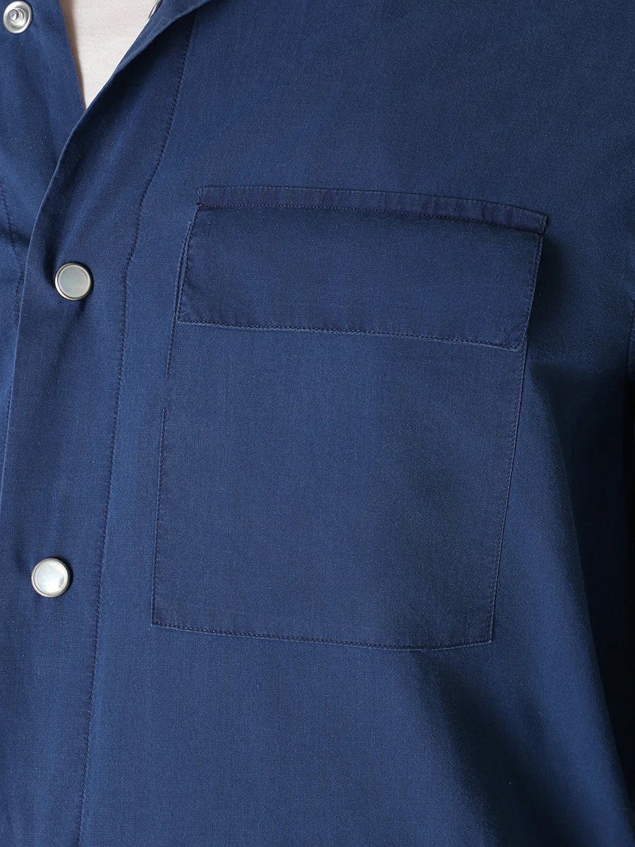 Рубашка Regular Fit хлопковая KITON UMCBUBAH0841502000 Синий  Фото 5