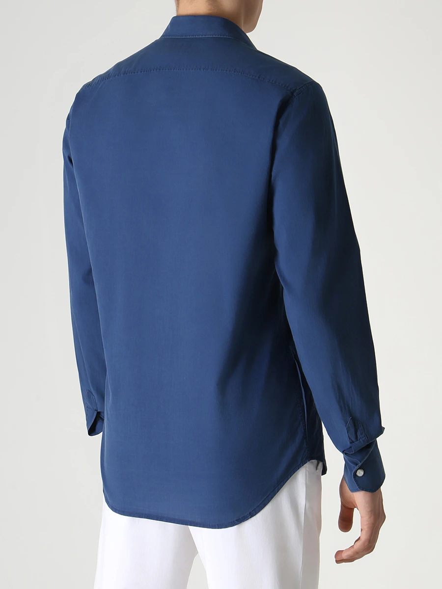 Рубашка Regular Fit хлопковая KITON UMCBUBAH0841502000 Синий  Фото 3