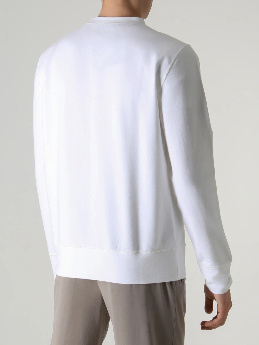 Толстовка хлопковая KITON UMK02591600A Белый  Фото 3