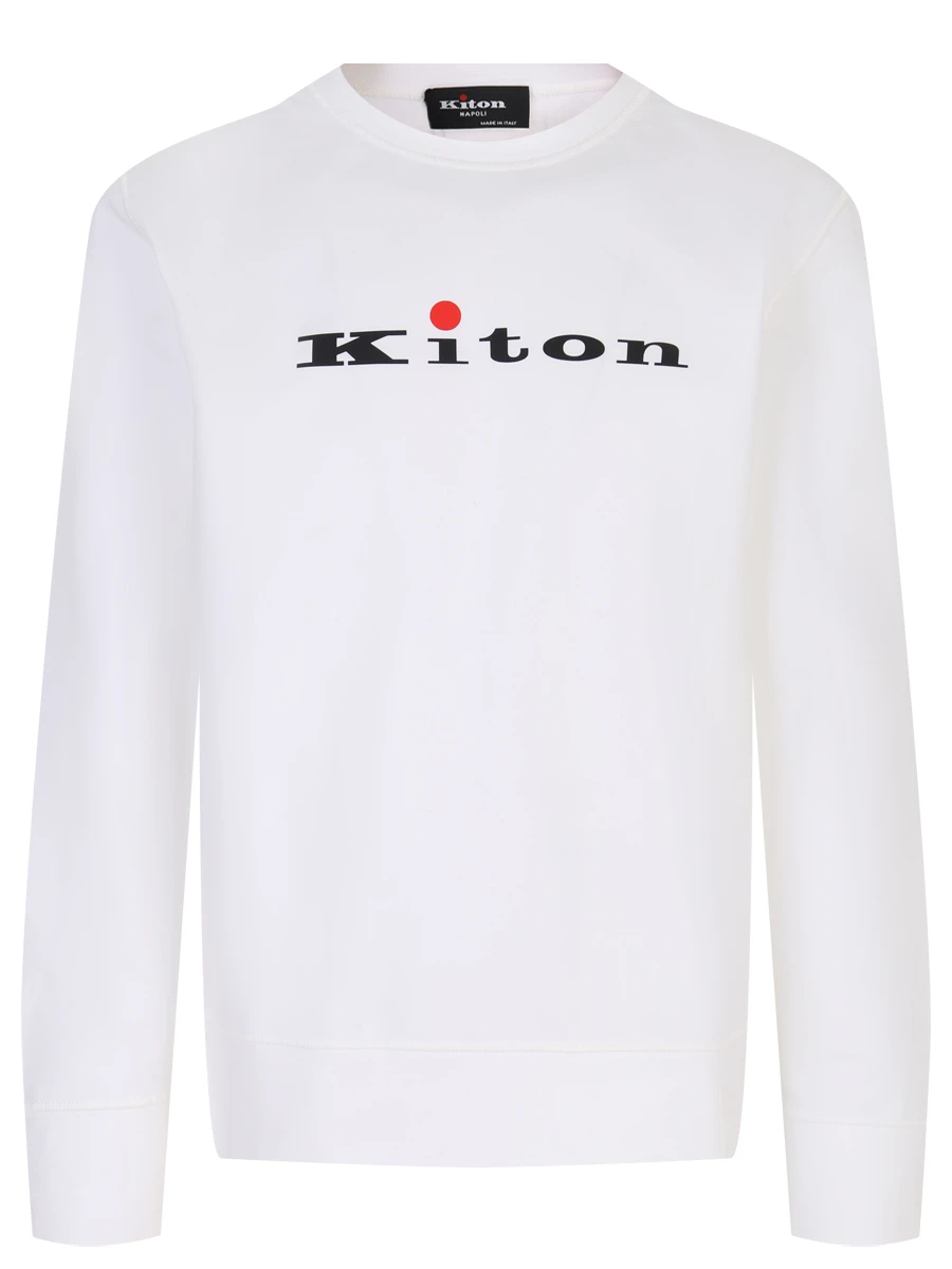 Толстовка хлопковая KITON UMK02591600A Белый 