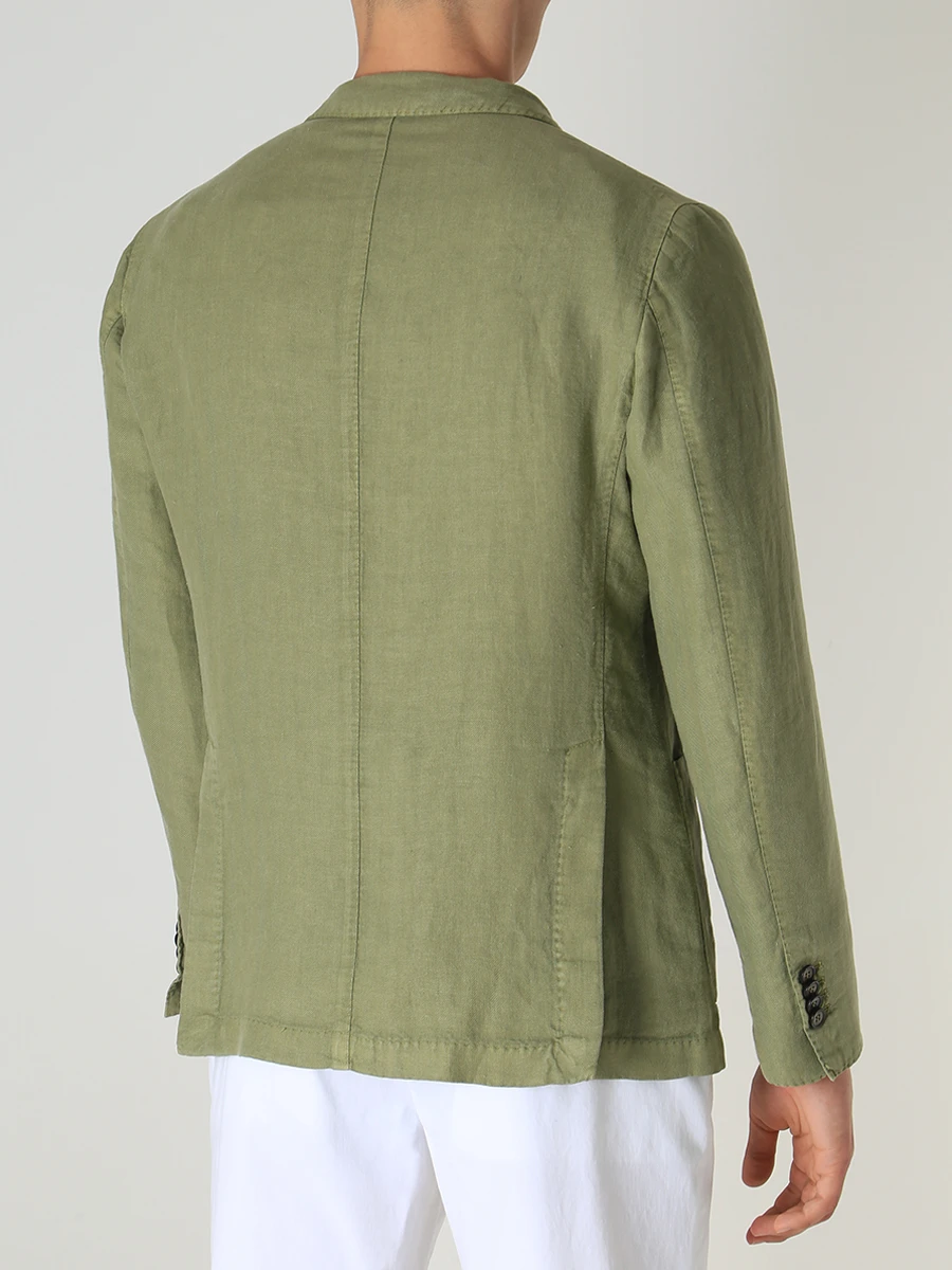 Пиджак льняной L.B.M. 1911 35029/5/2837/R, размер 48, цвет зеленый 35029/5/2837/R - фото 3