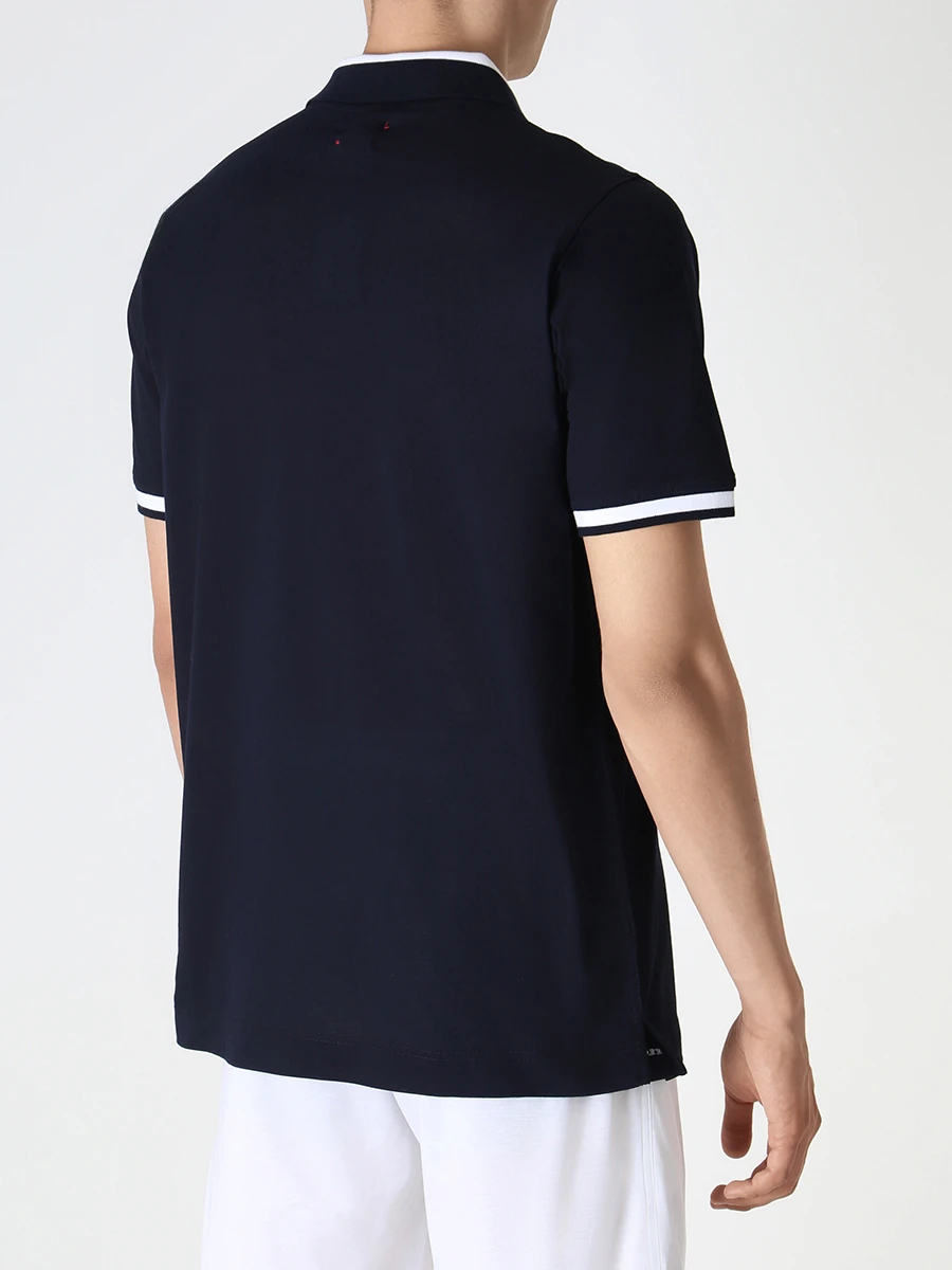 Поло хлопковое KITON UK1172E23V399000 Синий  Фото 3