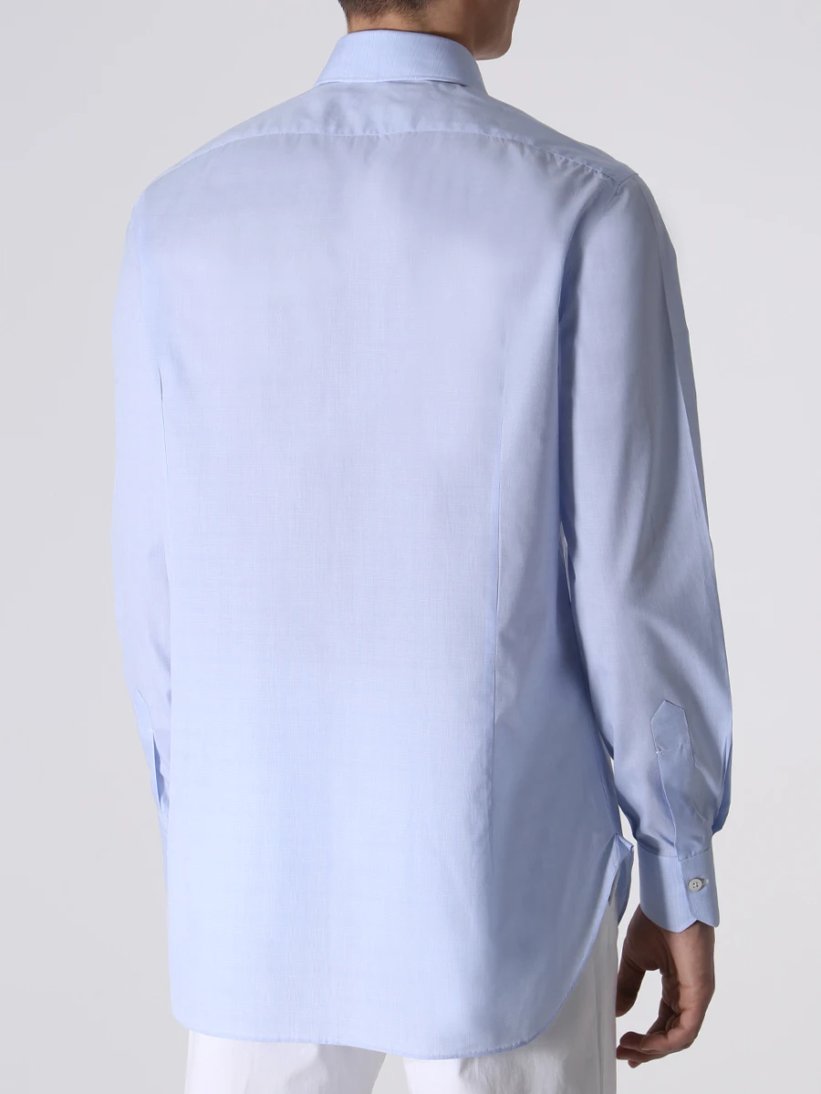 Рубашка Slim Fit хлопковая KITON UCCH0848022002 Голубой  Фото 3