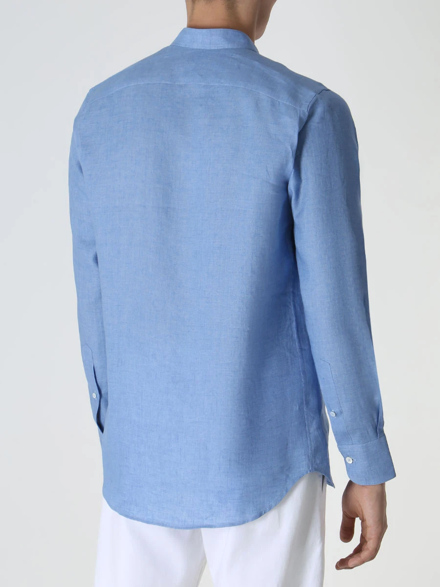 Рубашка Regular Fit льняная CANALI GL02857/402/CSL7011 MF, размер 56, цвет голубой GL02857/402/CSL7011 MF - фото 3