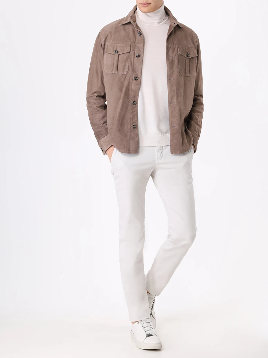 

Куртка замшевая, Коричневый, 35031/CAMICIA/323