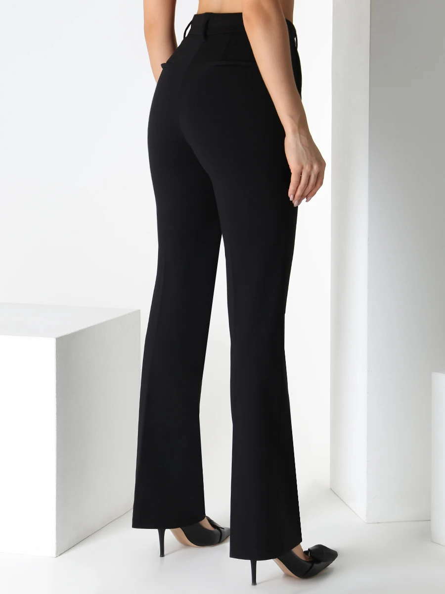 Брюки из вискозы DOROTHEE SCHUMACHER 048013 999 Черный  Фото 3