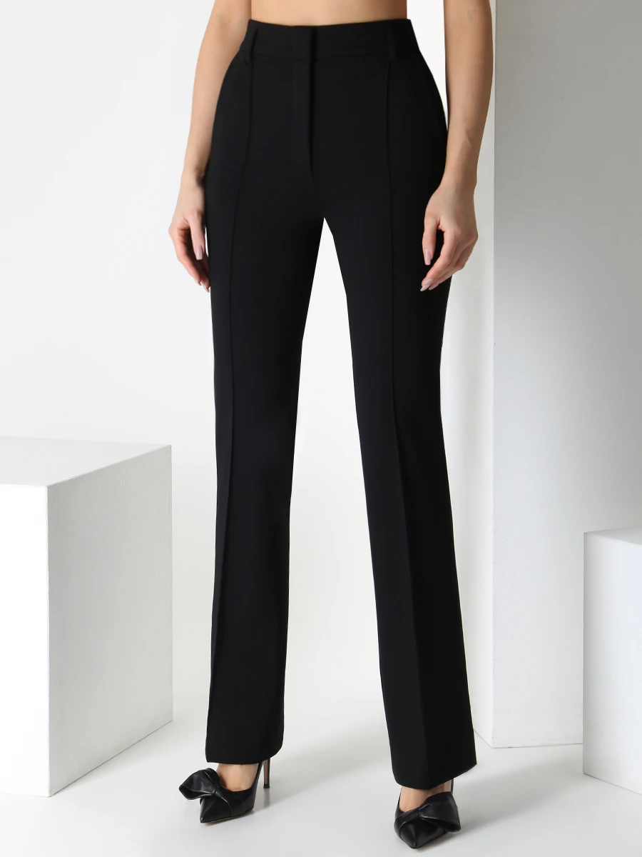 Брюки из вискозы DOROTHEE SCHUMACHER 048013 999 Черный  Фото 4
