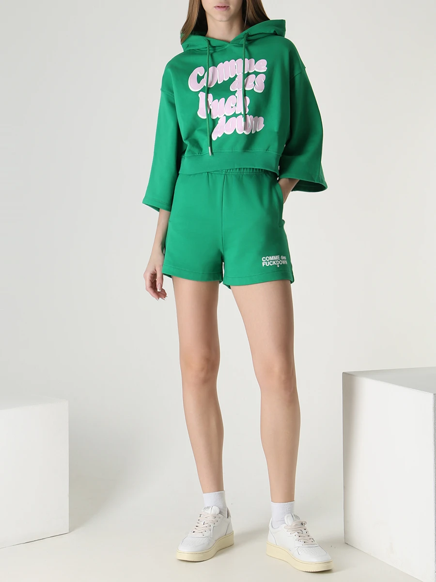 Худи хлопковое COMME DES FUCKDOWN CDFD2150 VERDE Зеленый  Фото 2