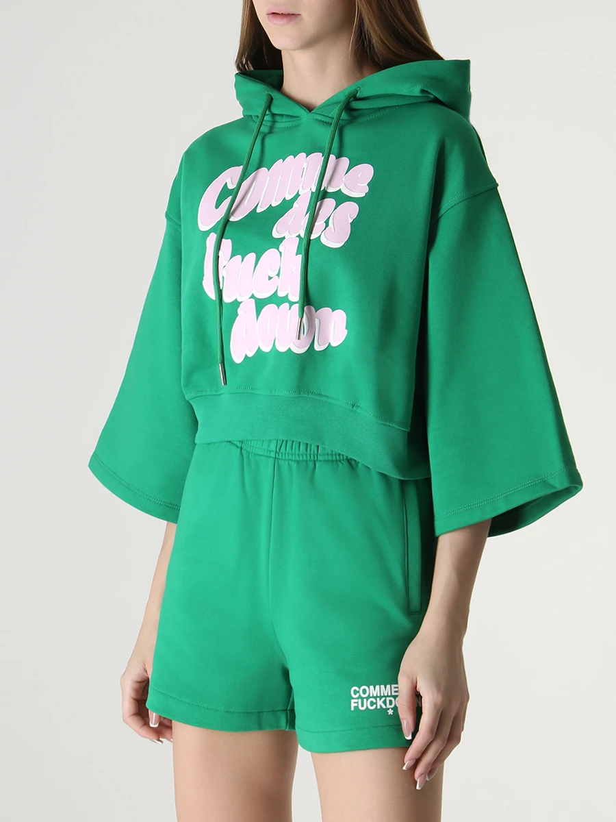 Худи хлопковое COMME DES FUCKDOWN CDFD2150 VERDE Зеленый  Фото 4