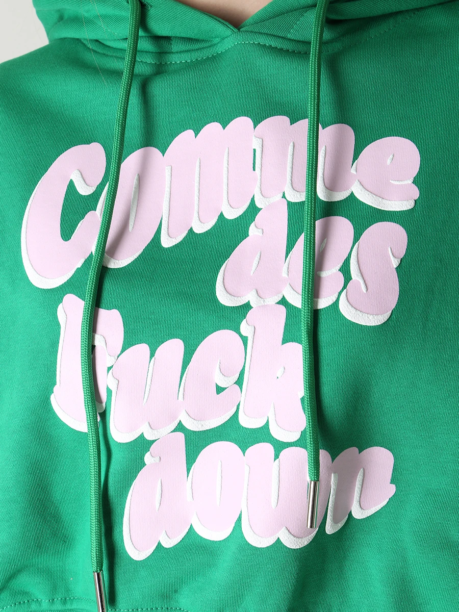 Худи хлопковое COMME DES FUCKDOWN CDFD2150 VERDE Зеленый  Фото 5