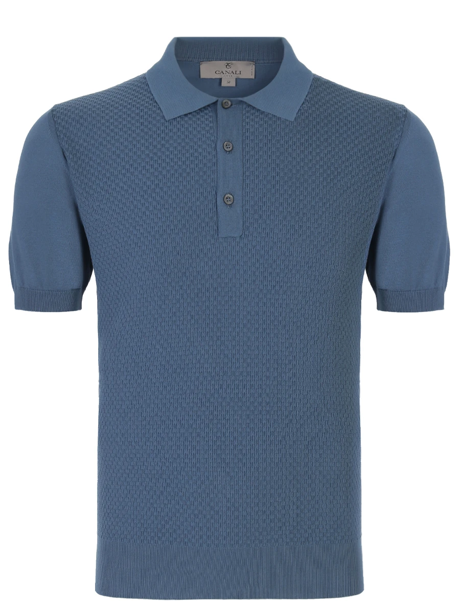 Поло хлопковое CANALI MK01864/312/C0844 Бирюзовый 