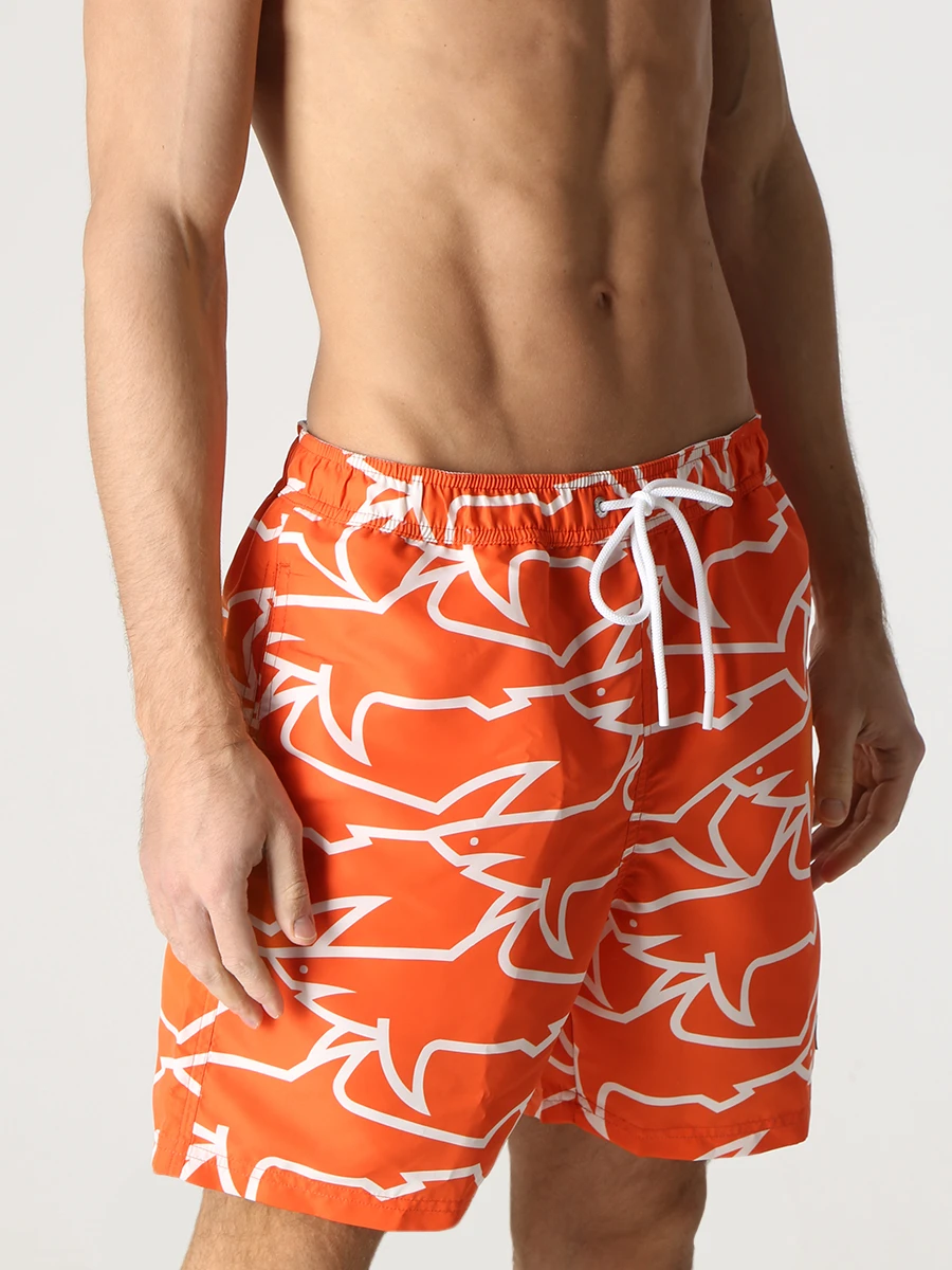 

Шорты плавательные с принтом, Оранжевый, 22415054/139