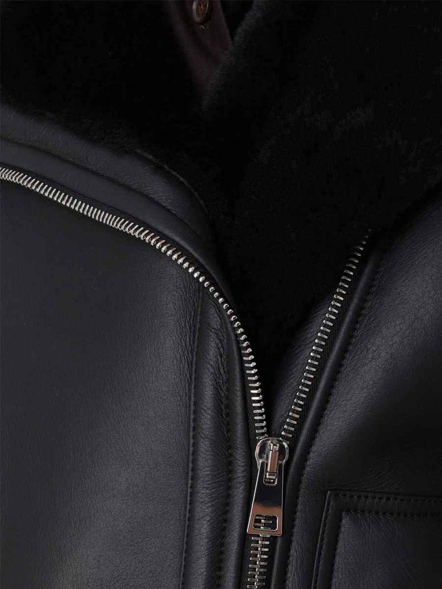 Дубленка из овчины BLANCHA 22148-303 Черный  Фото 5