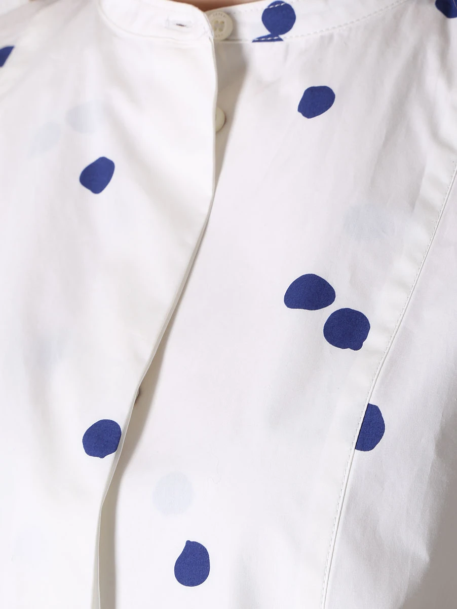 Блуза хлопковая в горох ASPESI 5442 M279 62071, размер 40 - фото 5