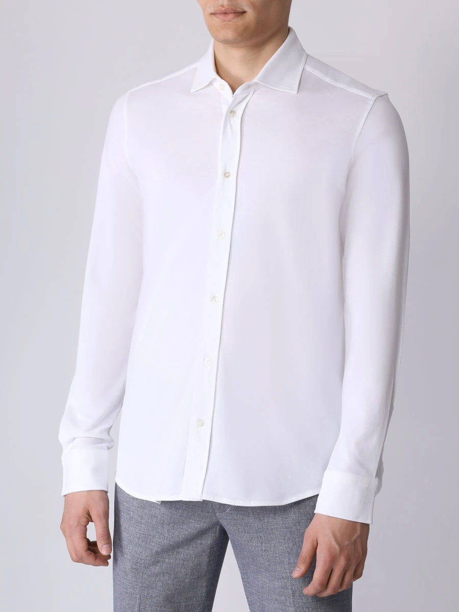 

Рубашка Slim Fit хлопковая, Белый, 3886/OTTIC
