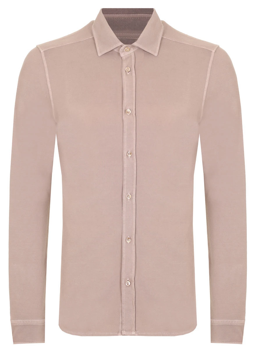 

Рубашка Slim Fit хлопковая, Коричневый, 3886/SABBIA Светло-