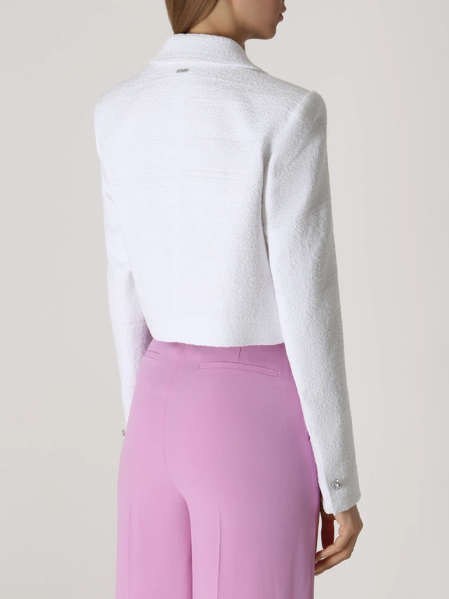 Жакет твидовый BOSS 50490741/118 Белый  Фото 3