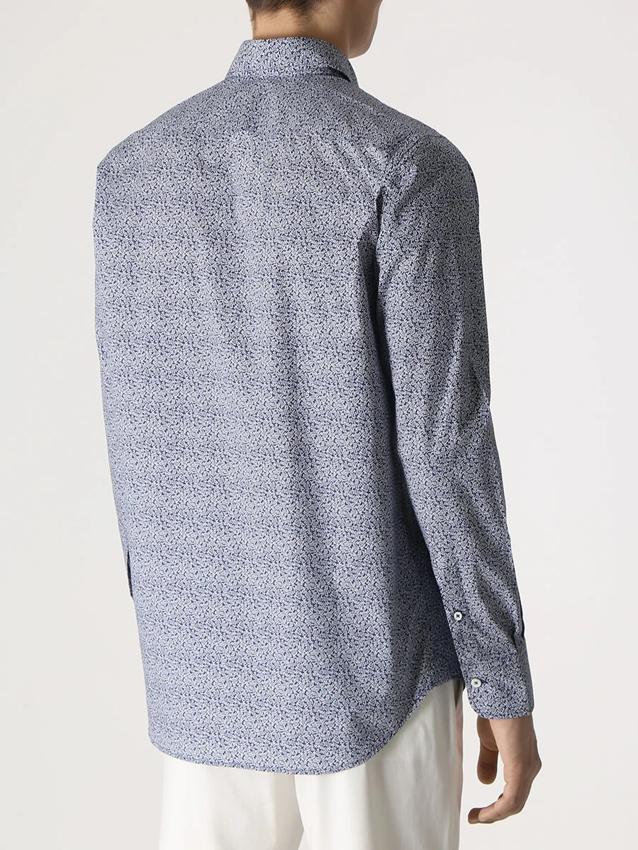 Рубашка Slim Fit хлопковая CANALI GL02895/302/CSL7006 Синий  Фото 3