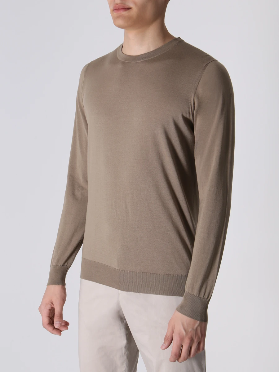 Джемпер хлопковый KITON UK31UE23K310001 Бежевый  Фото 5