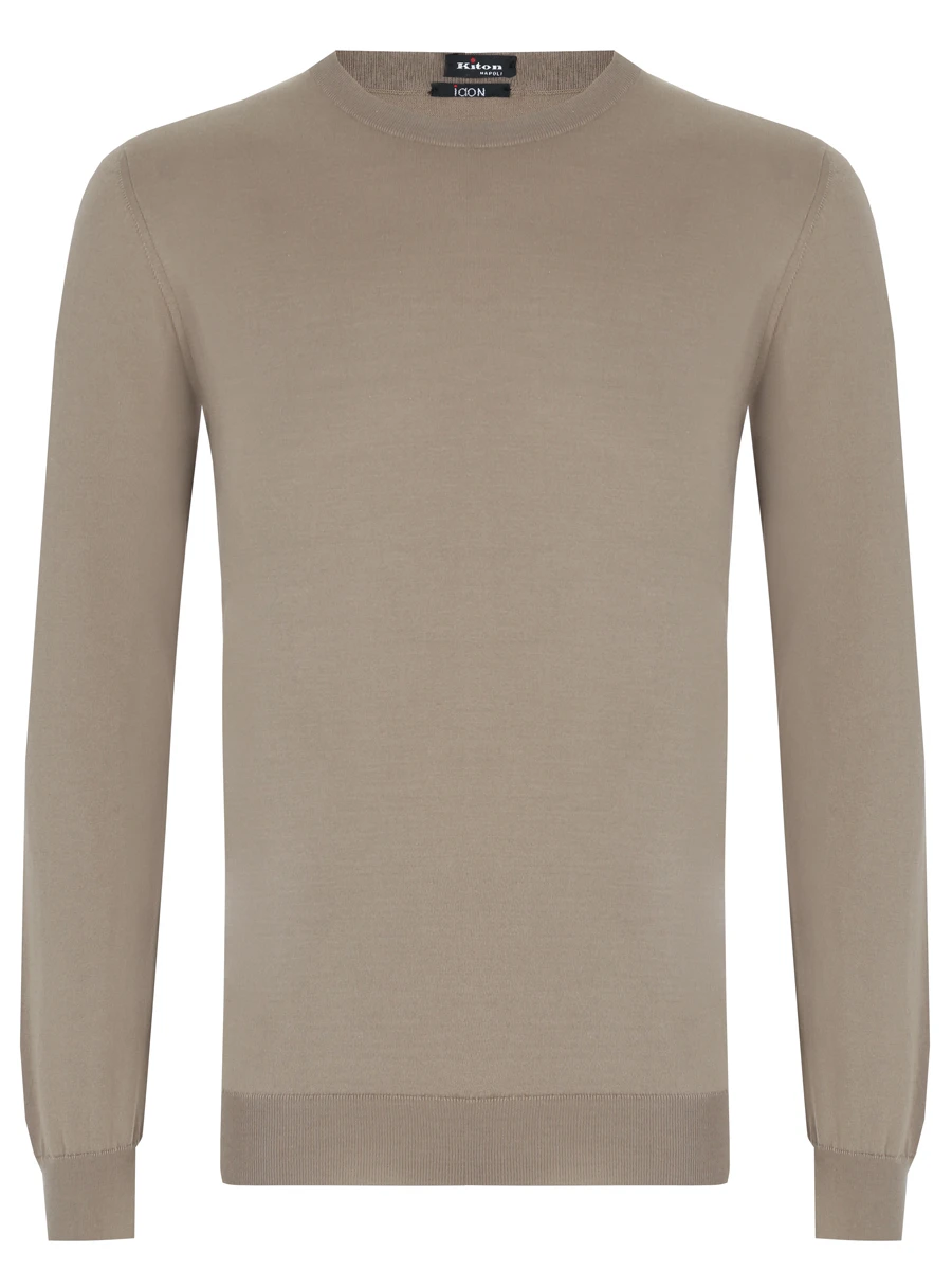 Джемпер хлопковый KITON UK31UE23K310001 Бежевый 
