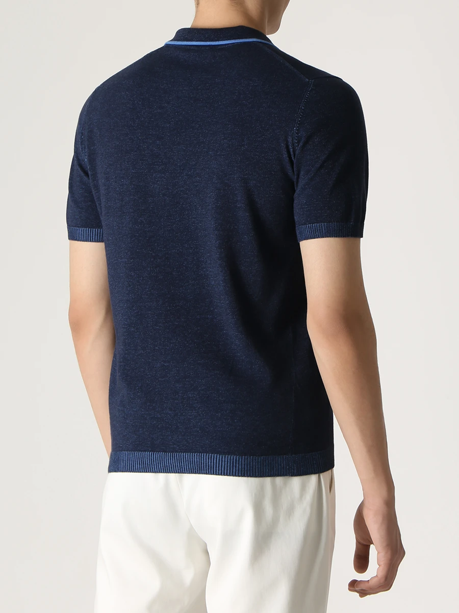 

Поло хлопковое, Синий, MOUMA100160 COTY-VCR NAVY BLU Темно-