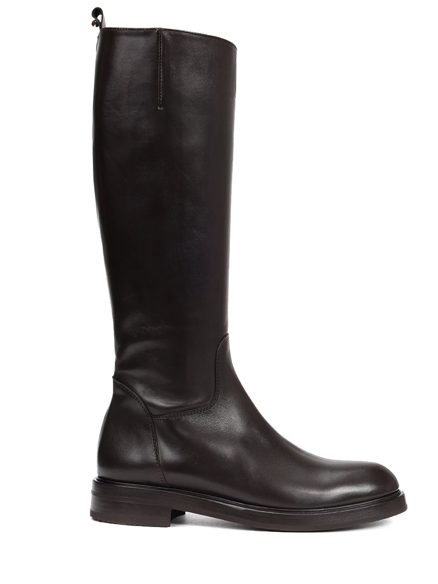 Сапоги кожаные KITON D56806 NX060205 Темно-, размер 38, цвет коричневый