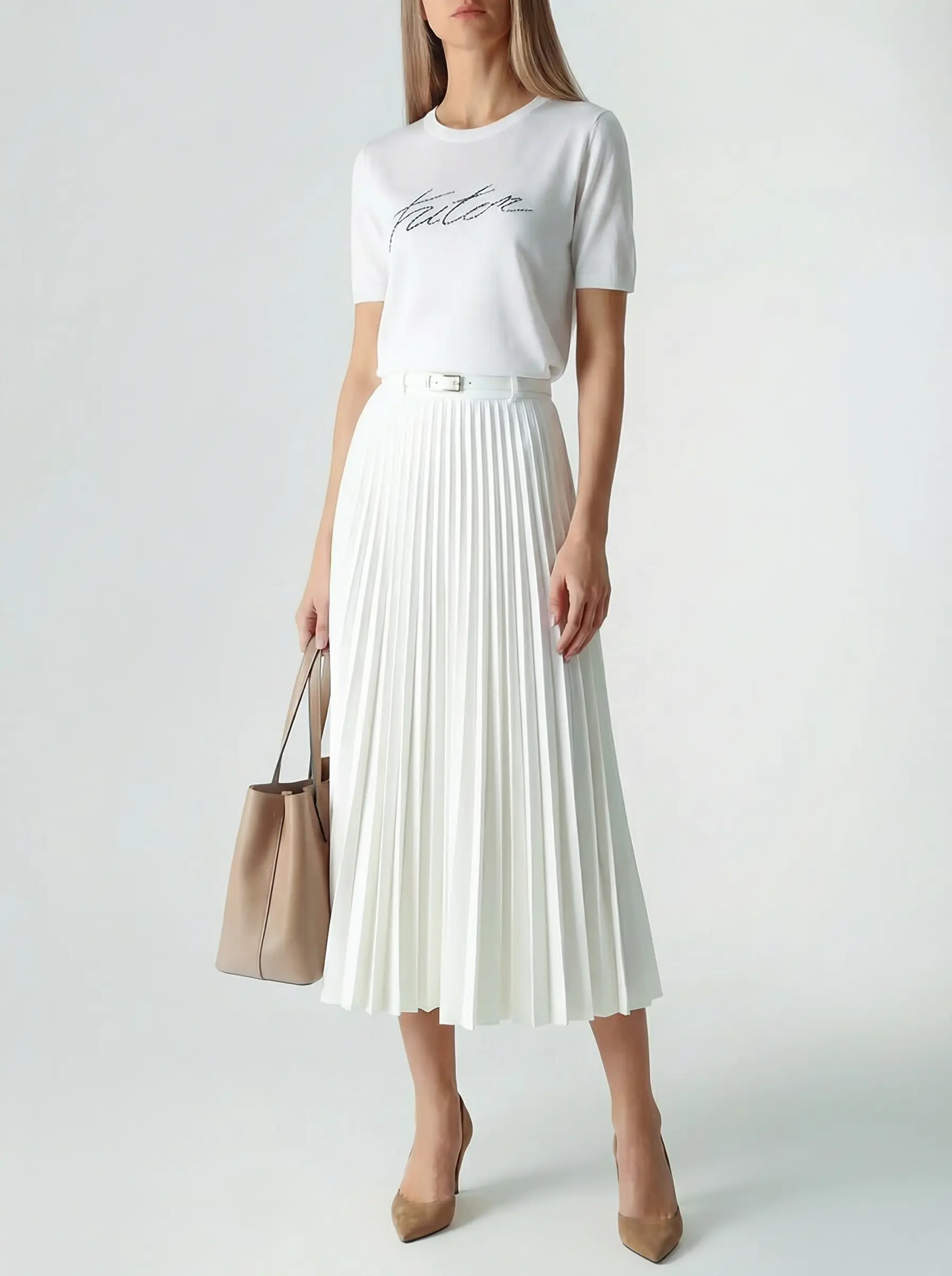 Футболка кашемировая KITON D5570205004 Белый  Фото 2